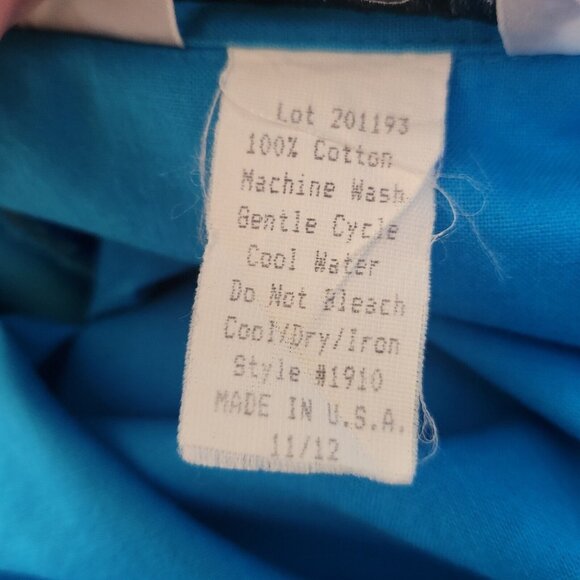 Vintages Lilia Smitty Exclusive Western Cowgirl Rodeo Turquoise Dress Size 11/12 - Picture 14 of 15